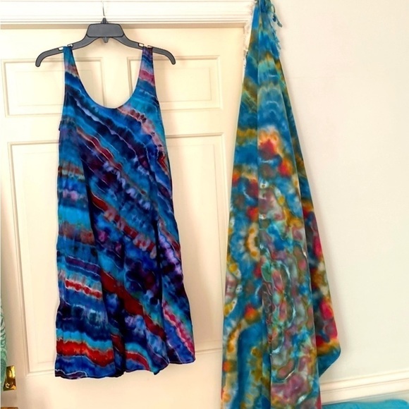 NEW Shakedown Lot Tie Dye Dress Wear Art While You⚡️ Artisan Reba’s Dancing Dyes - Picture 3 of 10